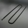thumbnail image 5 of Unisex Man's 2.5-4mm 18K Gold Plated Black Stainless Steel Rolo Chain Necklace, 5 of 5
