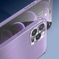 thumbnail image 5 of Compatible with iPhone 14 Pro Glossy Case Metal Brushed Back Soft Silicone Edge Lens Protection Slim Protection Shockproof Cover for Women Girls Purple, 5 of 11