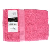 Mainstays Basic Solid Bath Towel, Flamingo