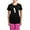 With Pink Pant, variant on CafePress - Light As A Feather Women's Dark Pajamas - Women's Short Sleeve Print T-Shirt and Pants Dark Cotton Pajama Set