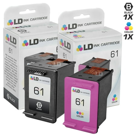 Hewlett Packard All In One - Remanufactured Hewlett Packard HP CH562WN and CH561WN (HP 61) Set of 2 standard yield Ink Cartridges: Includes 1 Black and 1 Color standard yield Cartridge