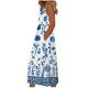 thumbnail image 3 of Bajo Vestido Pantalones Cortos Mujeres Casual Cuello Redondo Impresión Bolsillos sin Mangas Vestido Vestido Corto para Mujeres Verano Moda de Poliéster, 3 of 5