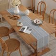 thumbnail image 3 of Rustic Linen Table Runner Farmhouse Style Table Runners Table Runner with Hand-Tassels for Dining Room Decorations, 3 of 6