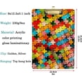 thumbnail image 4 of FMSHPON Abstract Rainbow Colourful Brick Clipboard Hardboard Wood Nursing Clip Board and Pull for Standard A4 Letter 13x9 inches, 4 of 6