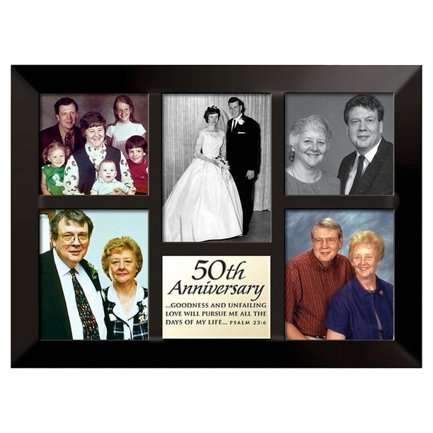 50th Anniversary Photo Collage Frame, 10.5" x 14.25", by Lighthouse