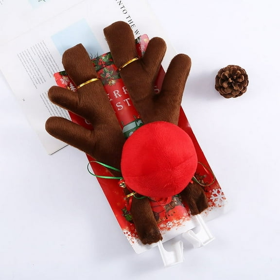 Vikakiooze Christmas Cute Car Exterior Reindeer Decoration Set
