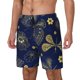 thumbnail image 1 of Balery Vintage Golden Butterfly Bañador para hombre, shorts de playa de secado rápido con entrepierna y forro de compresión-Small, 1 of 6