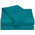 thumbnail image 4 of Porch & Den Greenburg Striped 1200 TC Egyptian Cotton Deep Pocket Bed Sheet Set Teal Cooling,Fully Elasticized Fitted Sheet California King Casual, 4 of 5