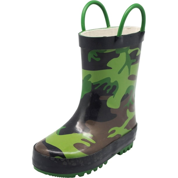 NORTY Children Boys Unisex Rubber Camouflage Rain Boots 13 Little Kid