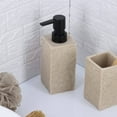 thumbnail image 6 of Bath Square Resin Hand Soap & Lotion Dispenser Stone Effect 9 FL OZ Natural, 6 of 9