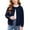 New-Navy, variant on yillto Girls Cardigan Sweater Button down Knit Long Sleeve Lightweight Cardigans Crewneck Fall Clothes