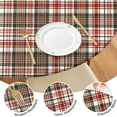 thumbnail image 4 of Red and Green Christmas Plaid Pattern Round Fitted Tablecloth with Elastic Edge,Dining Table Cover Waterproof,Outdoor Round Tablecloth for Camping,Dining,Indoor and Outdoor, 4 of 7