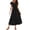 Black, variant on XVJRHAK Tea Party Dress Womens Summer Casual Crewneck Swing Dress Casual Flowy Tiered Maxi Beach Dress With Pockets Maxi(A,S)