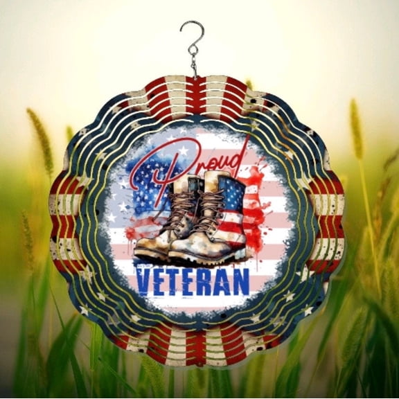 Proud Veteran Wind Spinner