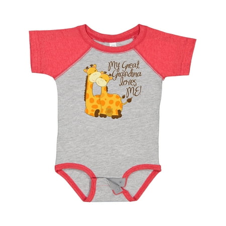 

Inktastic My Great Grandma Loves Me! Gift Baby Boy or Baby Girl Bodysuit