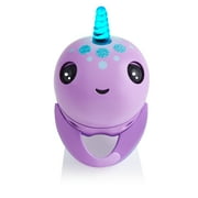 Fingerlings Light Up Narwhal Nelly Electronic Pet, Purple