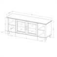 thumbnail image 2 of 58" Wood TV Stand with Middle Glass Doors - Rustic Oak, 2 of 7