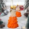 thumbnail image 4 of CuiLiyq Christmas Tree Scented Candle, Winter Christmas Tree Cone Candles Home Decor, Maple Berry Candle for Bedroom Bathroom Party (Orange), 4 of 6
