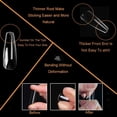 thumbnail image 3 of False Nail Tips Acrylic Coffin Nails,100 PCS Fake Clear Long Full Cover Ballet Nails 10 Sizes (A-False Coffin Nails), 3 of 7