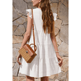 thumbnail image 5 of Summer Dresses for Women Ruffle Sleeve Mini Babydoll Dress Beach Casual Loose Flowy Dresses Sundress, 5 of 6