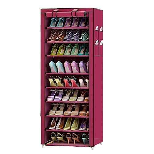 Plastic shoe rack with cover sale