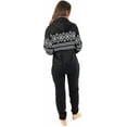 thumbnail image 2 of Women's Printed Fleece Onesie Pajama – Hooded Zip-Up One-Piece Sleepwear, Non-Footed Loungewear Jumpsuit, 2 of 2