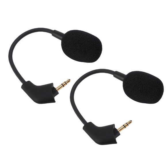 Replacement Microphone Fit for  Cloud Cloud II Cloud Core Headphone, 3.5mm Detachable Game Microphone 2PCS  for Gaming Headset