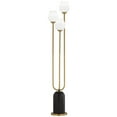 thumbnail image 6 of 360 Lighting Grayson Modern Glam 70" Tall Standing Floor Lamp Large Pole 3-Light Foot Switch Gold Black Metal Living Room Bedroom, 6 of 8