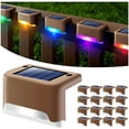 thumbnail image 1 of ShenMo 16 Pack Outdoor Solar Lights for Patio, Railing, Stairs, Step, Fence, R (Changing Their), 1 of 5