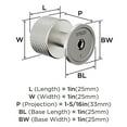 thumbnail image 5 of Amerock Balata 1 inch (25mm) Diameter Polished Nickel Cabinet Knob, 5 of 6
