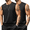 Black/Black (2 Pcs), variant on COOFANDY Mens Tank Top Workout Shirt Cotton Sleeveless Muscle T Shirts Casual Tank Tops Black