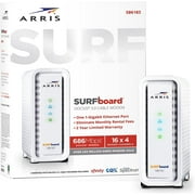 ARRIS SURFboard (16x4) DOCSIS 3.0 Cable Modem. Approved for XFINITY Comcast, Cox, Charter and most other Cable Internet providers for plans up to 300 Mbps (SB6183), White
