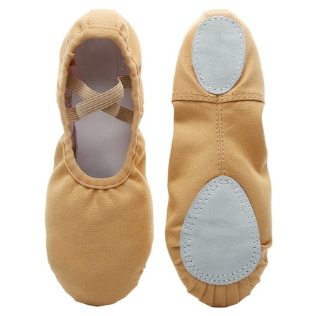 

1 Pair of Lace-free Yoga Shoes Sole Dancing Shoes Breathable Ballet Shoes for Kids Adults Size 44