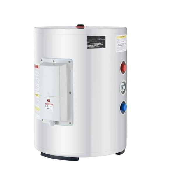 Electric Water Heater 40L Tank Instant Hot Water Heater 1.6Kw Tankless Water Heater W/ LED Display Knob Control IPX4 ,Easy to Install