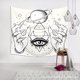thumbnail image 3 of Tapiz de Tarot Mark Watching the Moon Dormitorio Fondo decorativo Tela-150 * 150 (Tela cepillada) JAMW Sencillez, 3 of 5