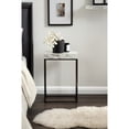 thumbnail image 2 of Kate and Laurel Karlsen Modern Faux Marble and Metal Narrow Side Table, 16 x 8 x 24, White and Gray Gunmetal, Minimal Slim End Table for Use as Bedroom Nightstand or Entryway Accent, 2 of 9