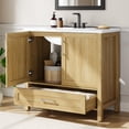 thumbnail image 4 of Freestanding Bathroom Vanity with Integrated Sink, Wood Storage Cabinet with Soft Close Doors and Drawer, Modern Floor Standing Vanity Set for Bathroom Organization, Multiple Sizes Colors Available, 4 of 7