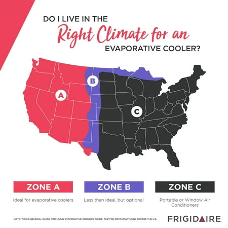 Frigidaire - 373 CFM 2-in-1 Evaporative Cooler and Heater - White