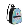 thumbnail image 2 of Eheartsgir Butterfly Floral Print Small Backpack, Practical Polyester Mini Backpack for Travel Shopping, Zipper Zipper Bag, 2 of 8
