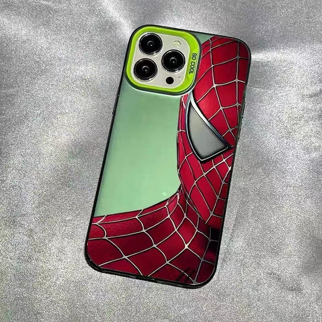 Funda de media cara Spider-Man para teléfono Apple 15promax iphone14pro advanced 13 frosted 11 Carcasa para teléfono móvil