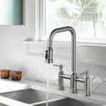thumbnail image 6 of Double Handle Bridge Kitchen Faucet with Advanced Spray in Brushed Nickel, 6 of 8