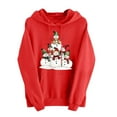 thumbnail image 2 of ClodeEU Christmas Sweatshirt for Women ,Long Sleeve Hoodie With Pocket,Xmas Holiday Party Pullover Sweater Tops Red 06,Womens Plus XXL, 2 of 6