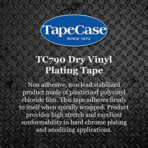 x 100 ft TapeCase TC790 Dry Vinyl Tape 1.5 in Black Chrome Plating Tape R... 