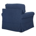 thumbnail image 6 of Home Square 2 Piece Slip Cover Fabric Accent Chair Set in Navy Blue, 6 of 8