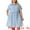 Light Blue, variant on Stylish Plus Size Denim Babydoll Pockets Dress 1X Light Blue