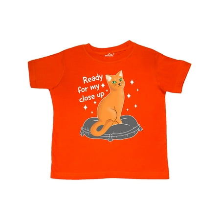

Inktastic Pretty Cat Ready For a Close Up Gift Toddler Boy or Toddler Girl T-Shirt