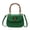 green, variant on Vintage PU Saddle Bag for Women, Bamboo Handle, Lock Closure & Adjustable Strap, Shoulder Handheld Crossbody Bag (6.7" x 5.5" x 3.1", 1.01 lb)