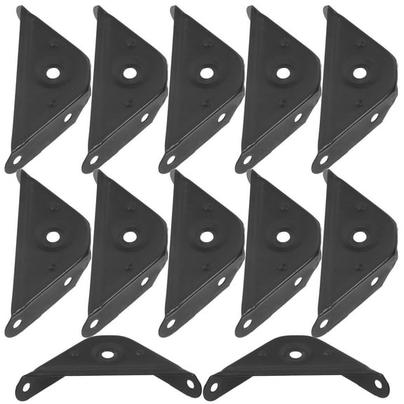 HOMEMAXS 12pcs Furniture Corner Connectors Metal Corner Connector Bracket Universal Corner Brace For Wood Furniture Drawers Cabinets Tables Chairs Closet Bed Frame Desk