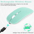 thumbnail image 3 of 2.4GHz & Bluetooth Rechargeable Mouse for Xiaomi Redmi Note 10 Pro (China) Bluetooth Wireless Mouse for Laptop / PC / Mac / iPad pro / Computer / Tablet / Android Teal, 3 of 4