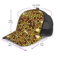 thumbnail image 2 of Baseball Caps Mesh Dad Snapback Outdoor Hats for Men Women, Gold Pattern Of Hexagons, 2 of 7